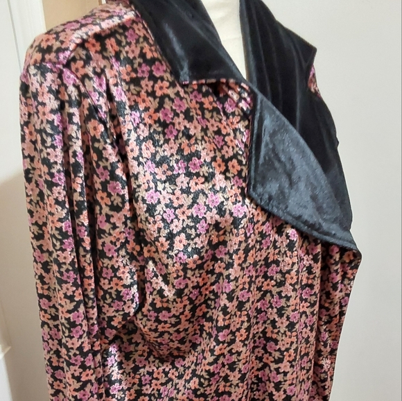 🌺 NWOT Zelie for She Velvet Print Duster - Picture 3 of 12